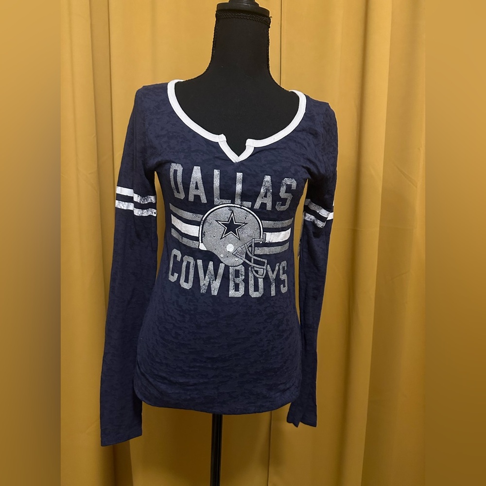 Dallas Cowboys Navy Long Sleeve Shirt wms M NWT